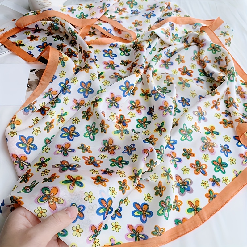 Flower Pattern Gauze Scarf Necke....