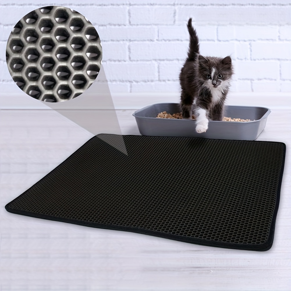 Pet Cat Litter Mat Impermeable Doble Capa Trampa Arena Gatos - Temu