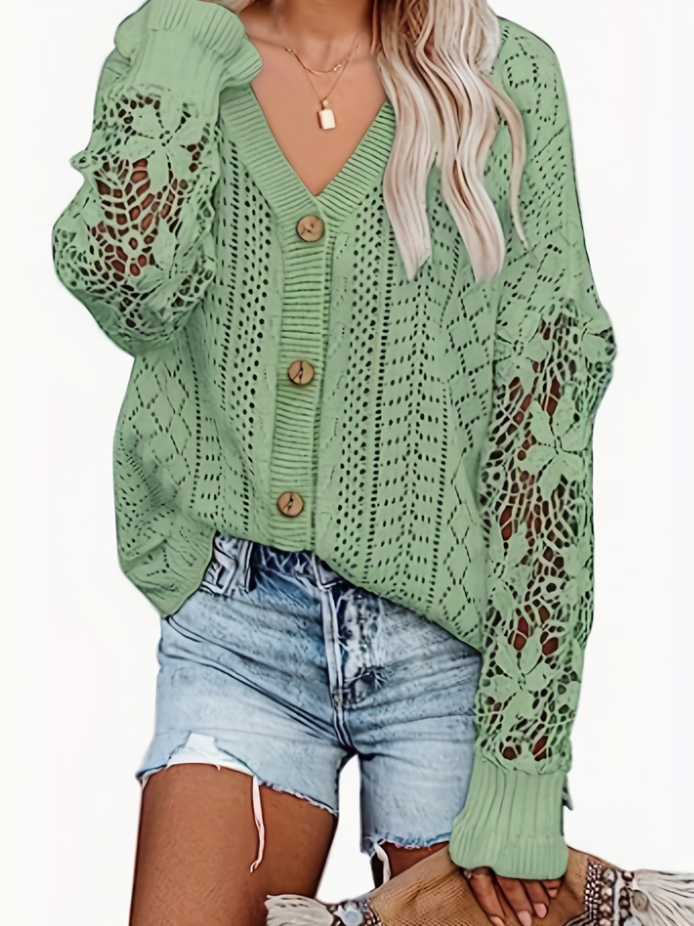 Lace hotsell sweater cardigan