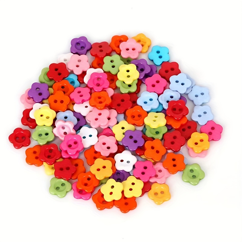 600pcs/pack, Large, Medium And Small Mixed Colored Resin Buttons, Colorful  Candy Color Buttons, Sweater Shirt Cardigan Buttons