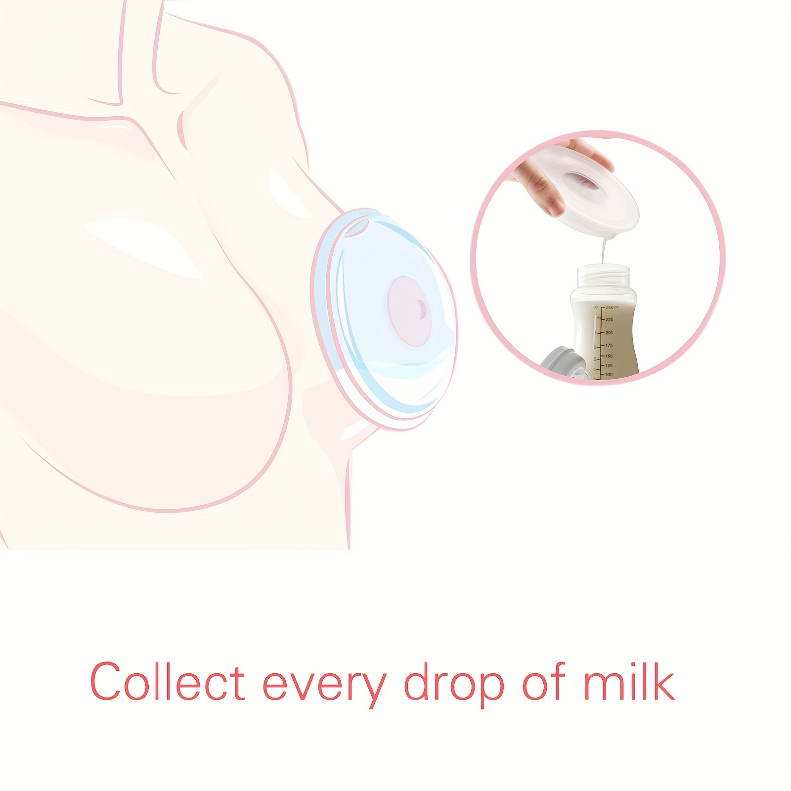 Silicone Breast Milk Collector With Stand Scale soft Breast - Temu