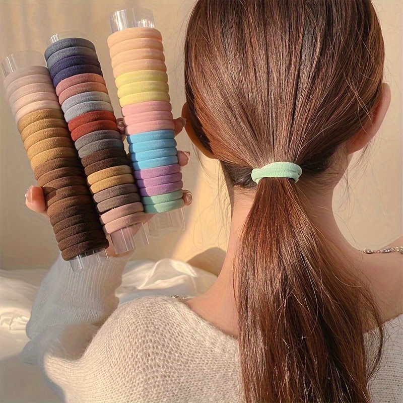 100 pezzi elastici colorati per ragazze supporto per coda di