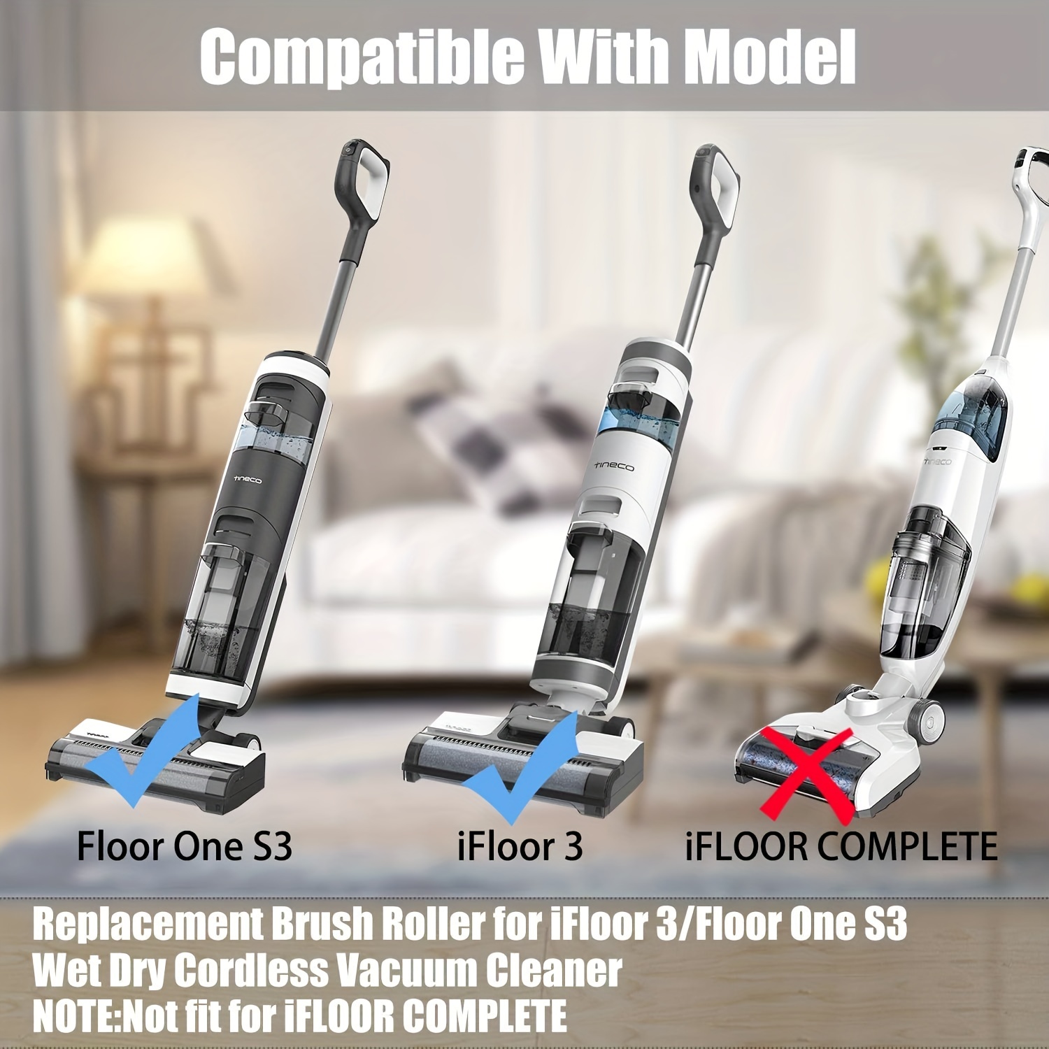 Tineco iFloor 3 Complete Wet/Dry Cordless Stick Vacuum - White 