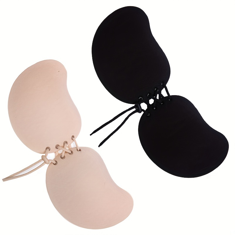 Adhesive Bra Strapless Sticky Invisible Push up Silicone Bra for Backless  Dress with Nipple Covers