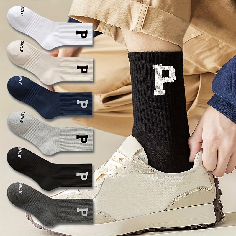 Men's Street Style Fashion Versatile Socks Breathable Sweat - Temu