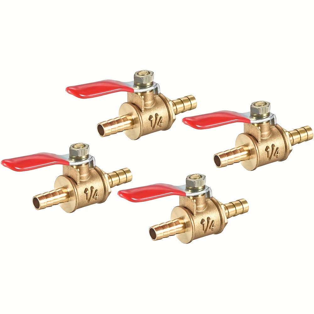 1pc 6mm 8mm 10mm 12mm Hose Barb Inline Brass Water Oil Air Gas Fuel Line  Shutoff Ball Valve Pipe Fittings Pneumatic Connector Controller Today's  Best Daily Deals Temu Japan