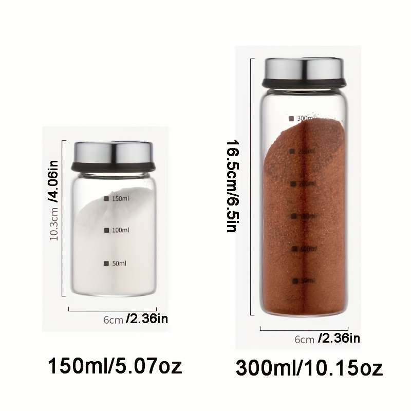 300ml Seasoning Shaker Bottles Glass Kitchen Spices Storage