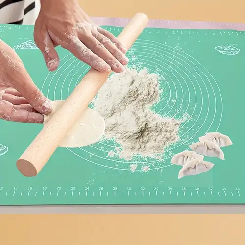 Grand tapis de cuisson en silicone pour pâte à pâtisserie avec mesures –  50,8 x 40,6 cm antiadhésif, feuille de table antidérapante fournitures de  cuisson pour cuire des gâteaux à pizza sans