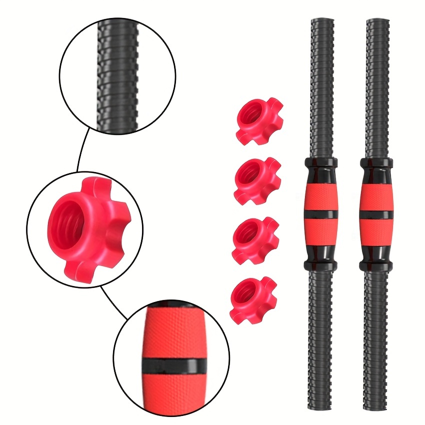 

2pcs Dumbbell Bar Set, With Dumbbell & Barbell Collar Clip, Connect The Steel Pipe With The Non-slip Grip, Used In The Gym And Family Sports