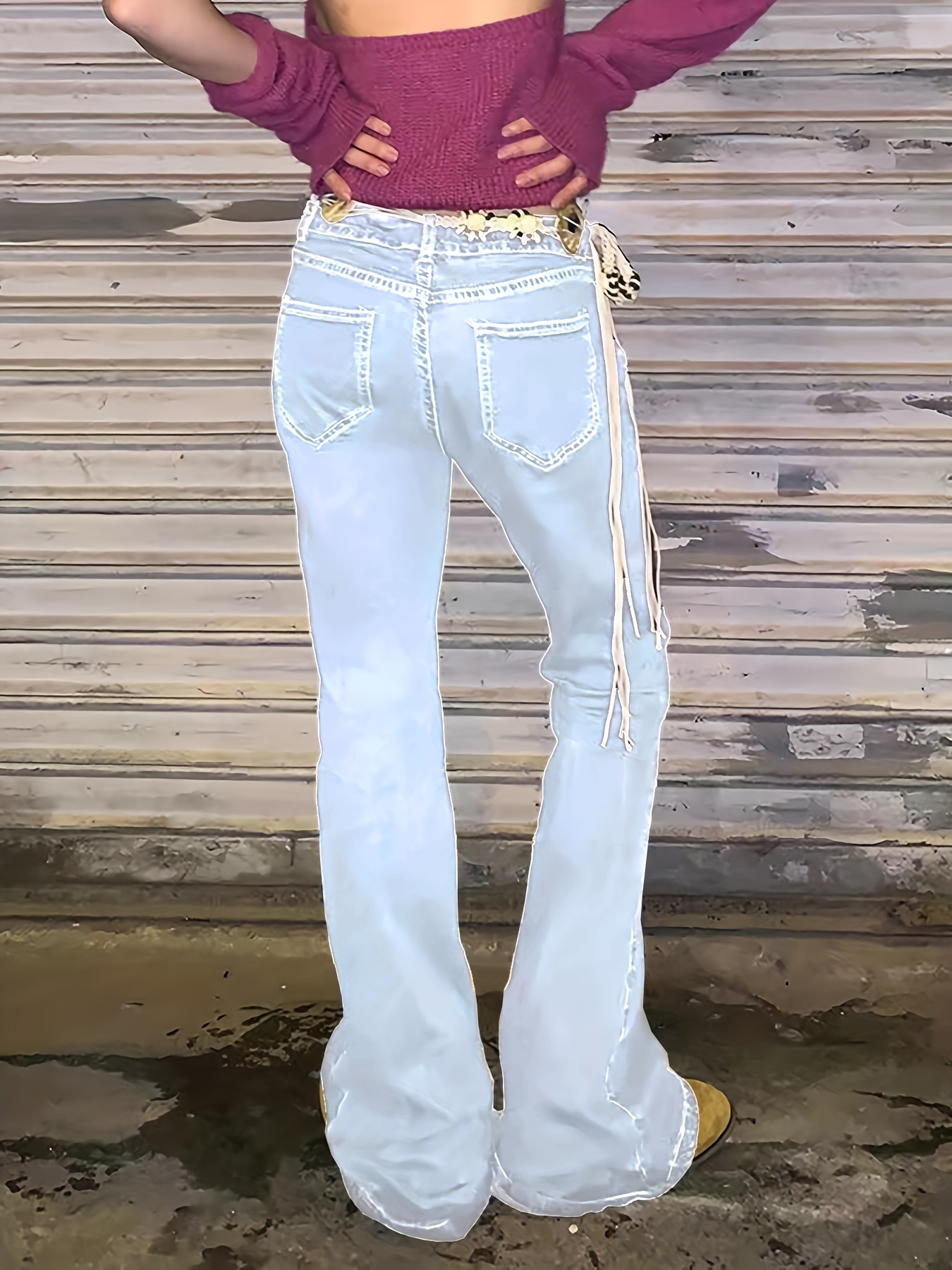 Low rise y2k bell bottom jeans
