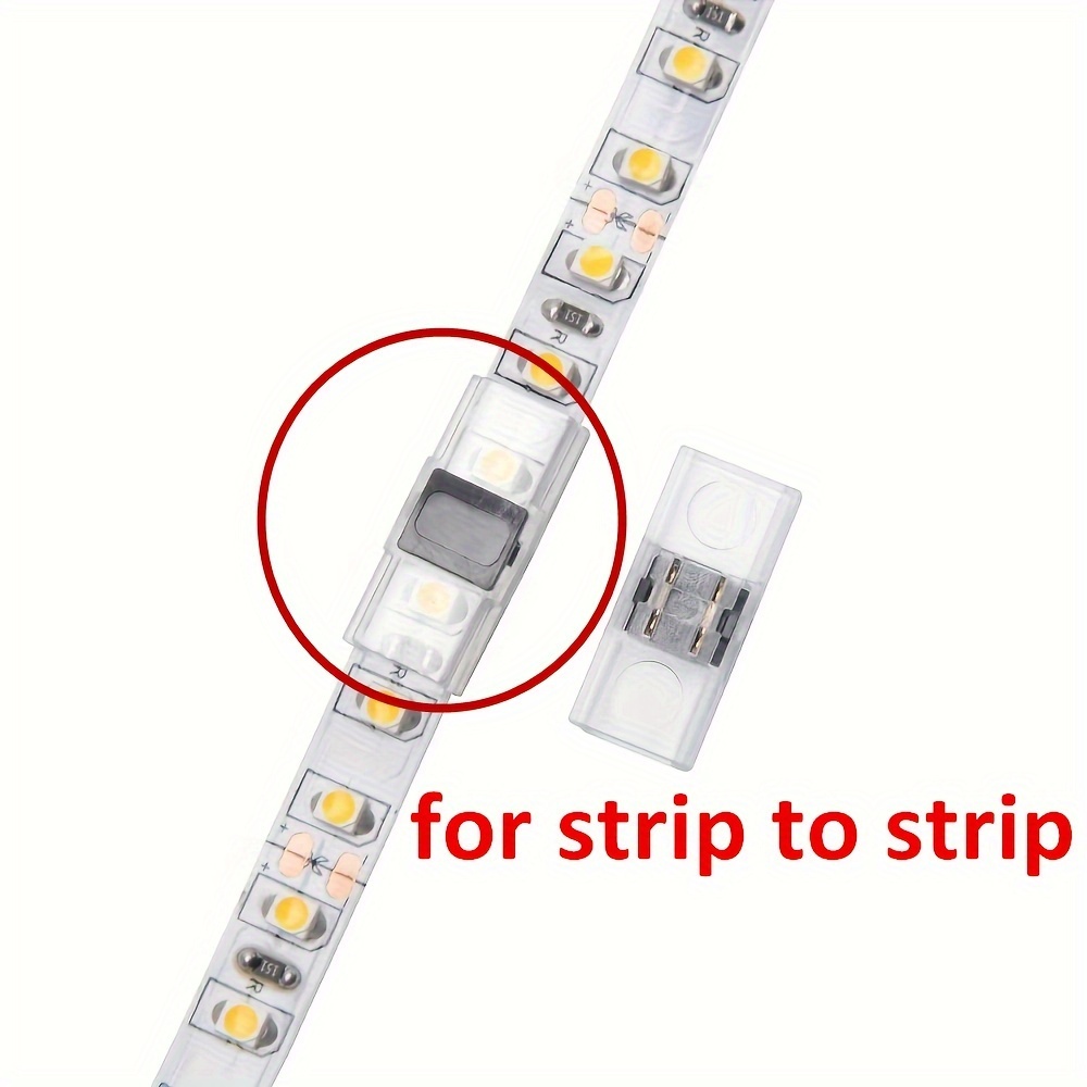 2 Pin 3528 5050 Led Strip Lights Connector Ip20 Led Strip - Temu