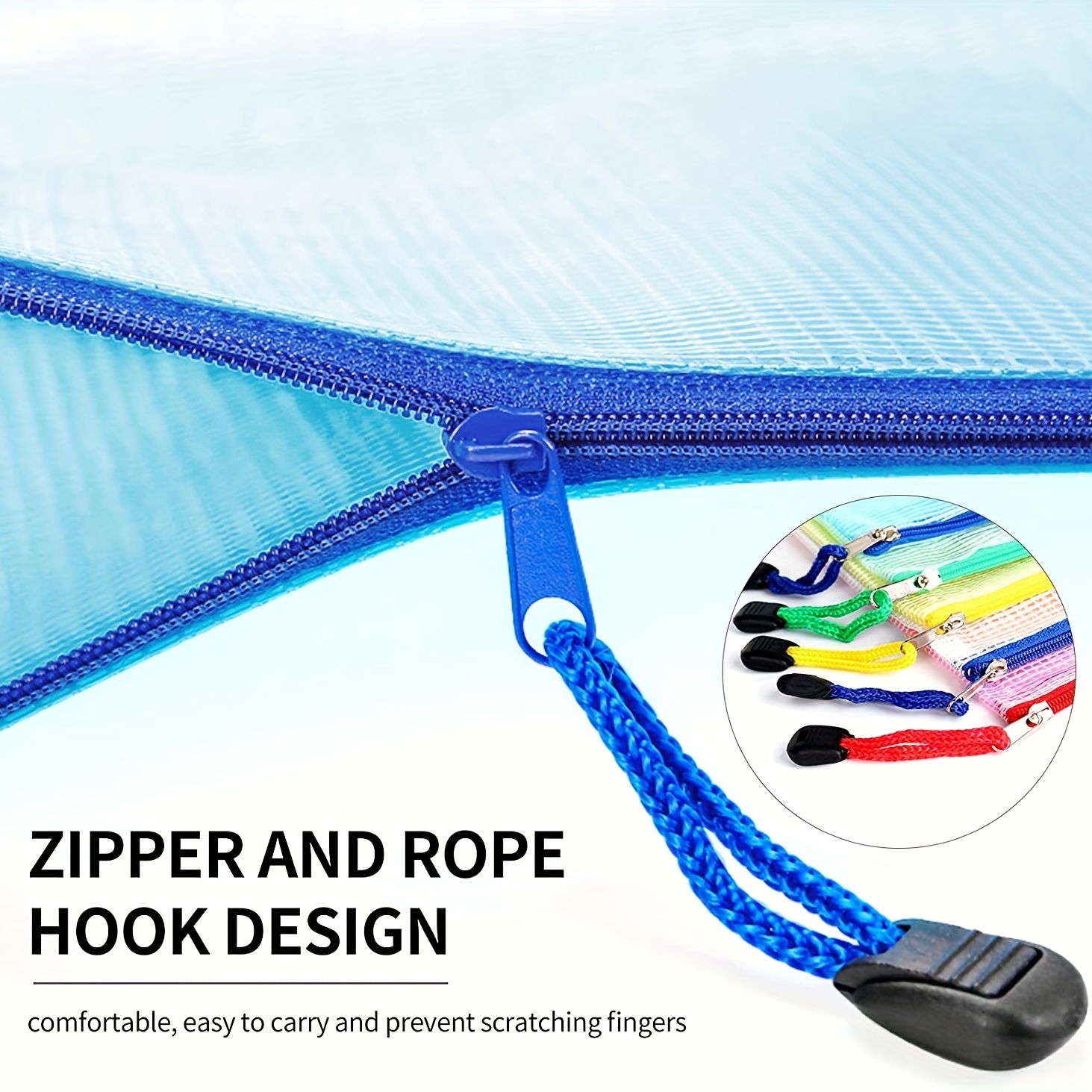 Mesh Zipper Pouch Waterproof Zipper Bags 5 Colors Waterproof - Temu