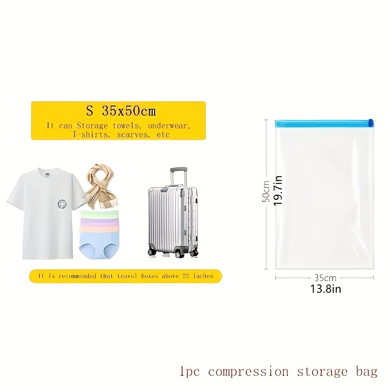 Travel Compression Bag - Space Saver Roll Up Pouch