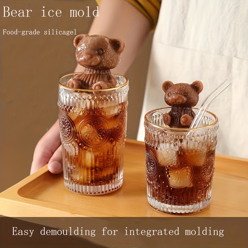 Silicone 3d Bear Mold Making Ice Cube Ice Mold Box Ice Cream - Temu
