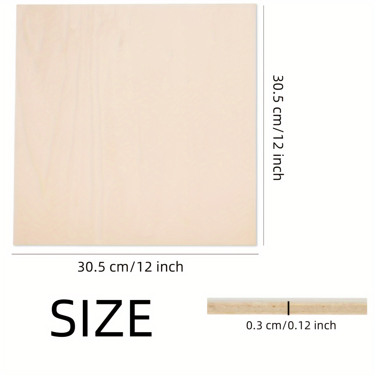 3mm Basswood Plywood 21 x 30 x 0.3 cm (6pcs)