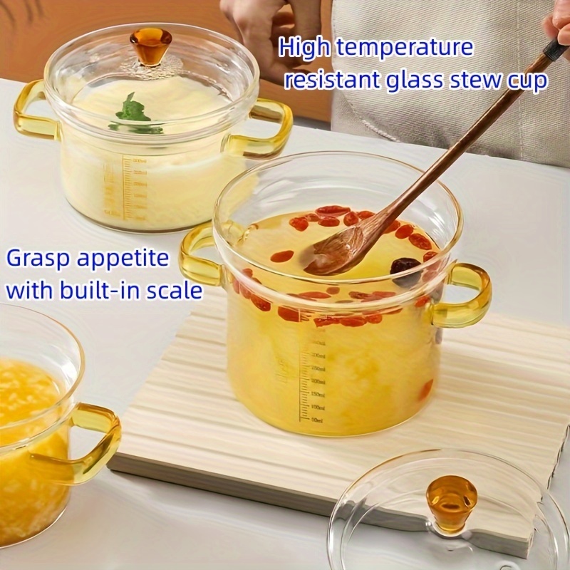 Glass Mini Saucepan With Cover Glass Pots For Cooking Clear - Temu