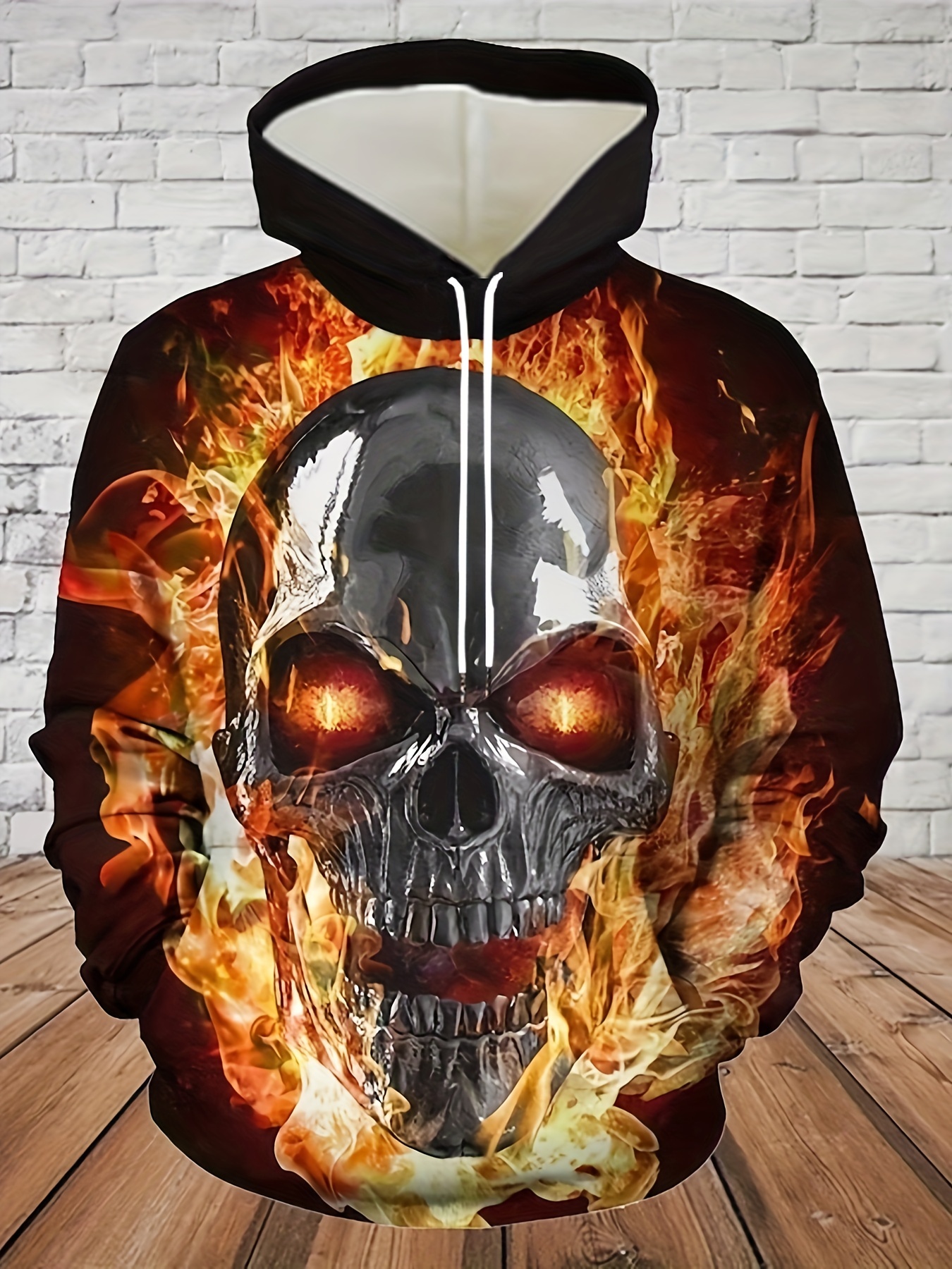 3d Evil Skull Print Hoodie Cool Hoodies Men Men's Casual - Temu