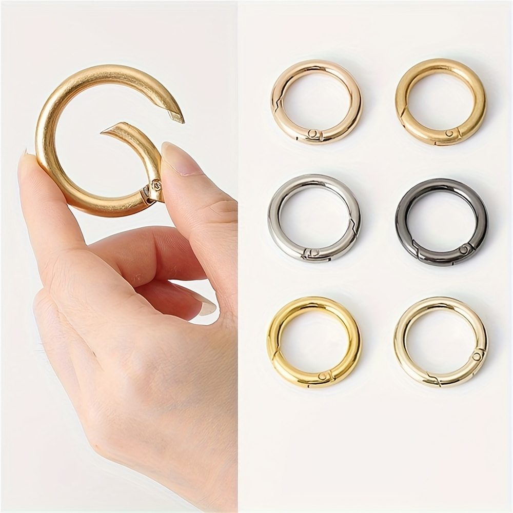 

10pcs Spring Zinc Alloy Open Ring, Metal Key Ring Buckle, Spring Key Buckle Accessories