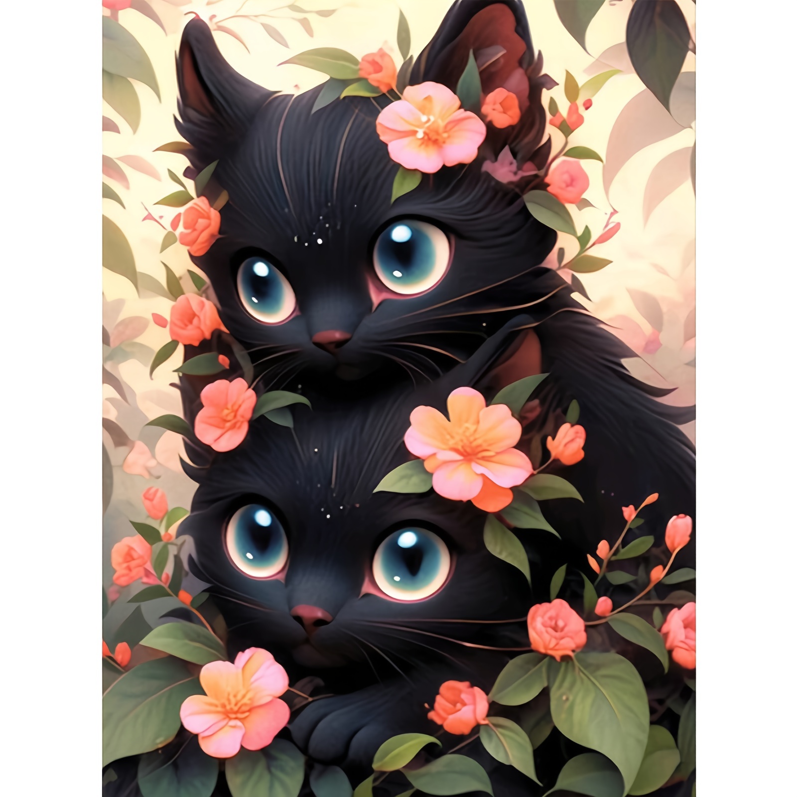 Cute Black Cat Embroidery Kit Cross Stitch Kits For - Temu