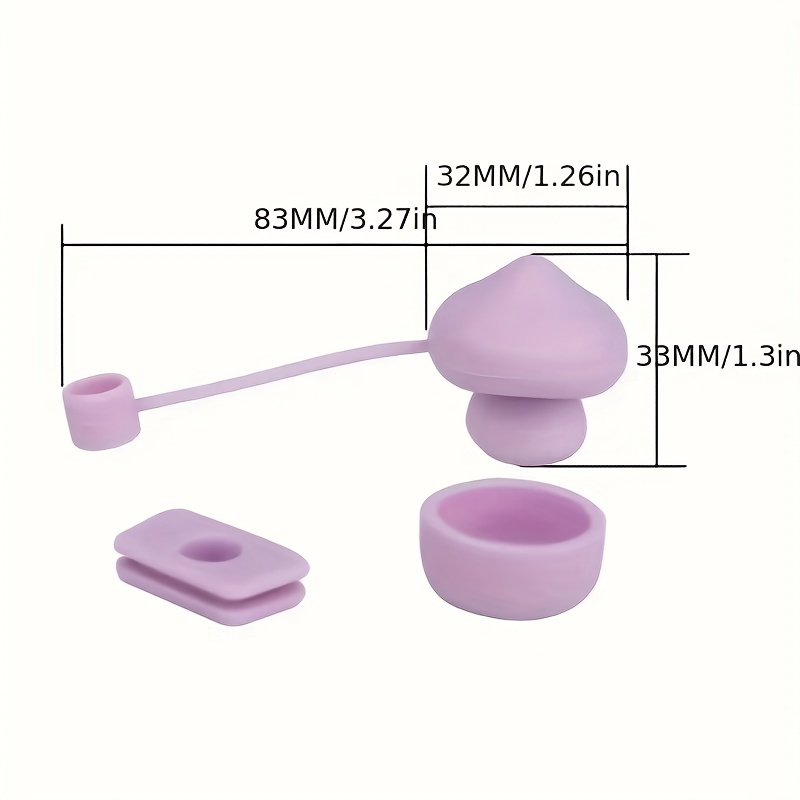 Reusable Leakproof Silicone Straw Stopper, Dustproof Mushroom Shaped Straw  Cover, Cup Decoration Accessories - Temu