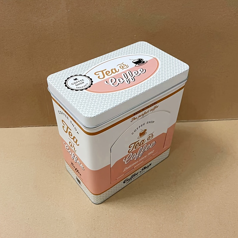 1pc Metal * Storage Box With Side Opening Door, Durable Tea Can, Candies  Storage Container, Household Storage And Organization For Bedroom, Bath