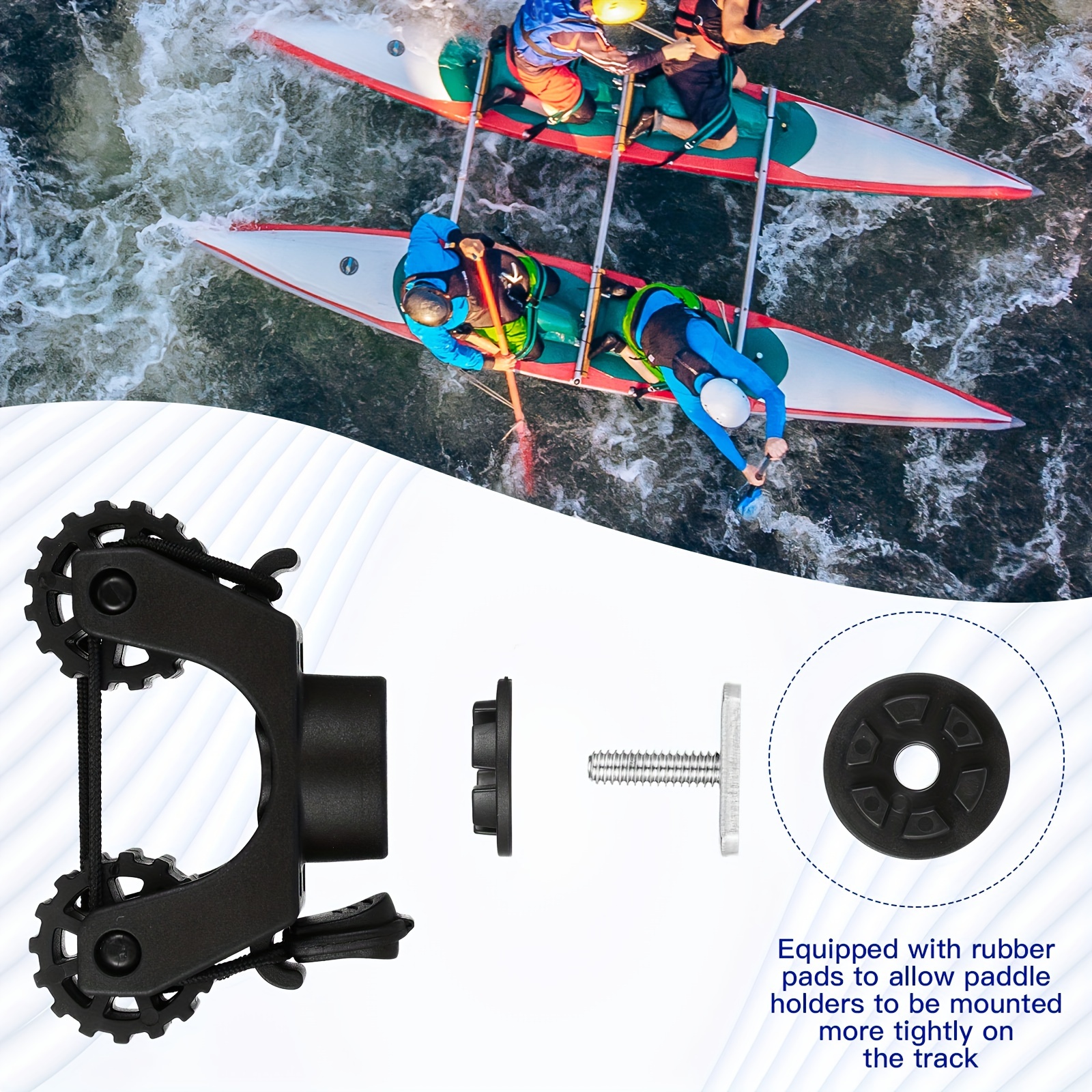 Kayak Paddle Holder Kayak Track Mount Accessories Fishing - Temu
