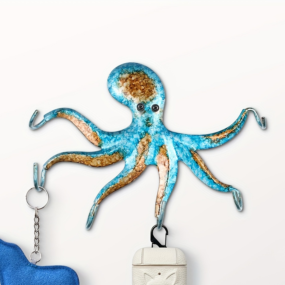 Octopus Double Hook Cast Iron Hook Home Decorative Hook Wall - Temu