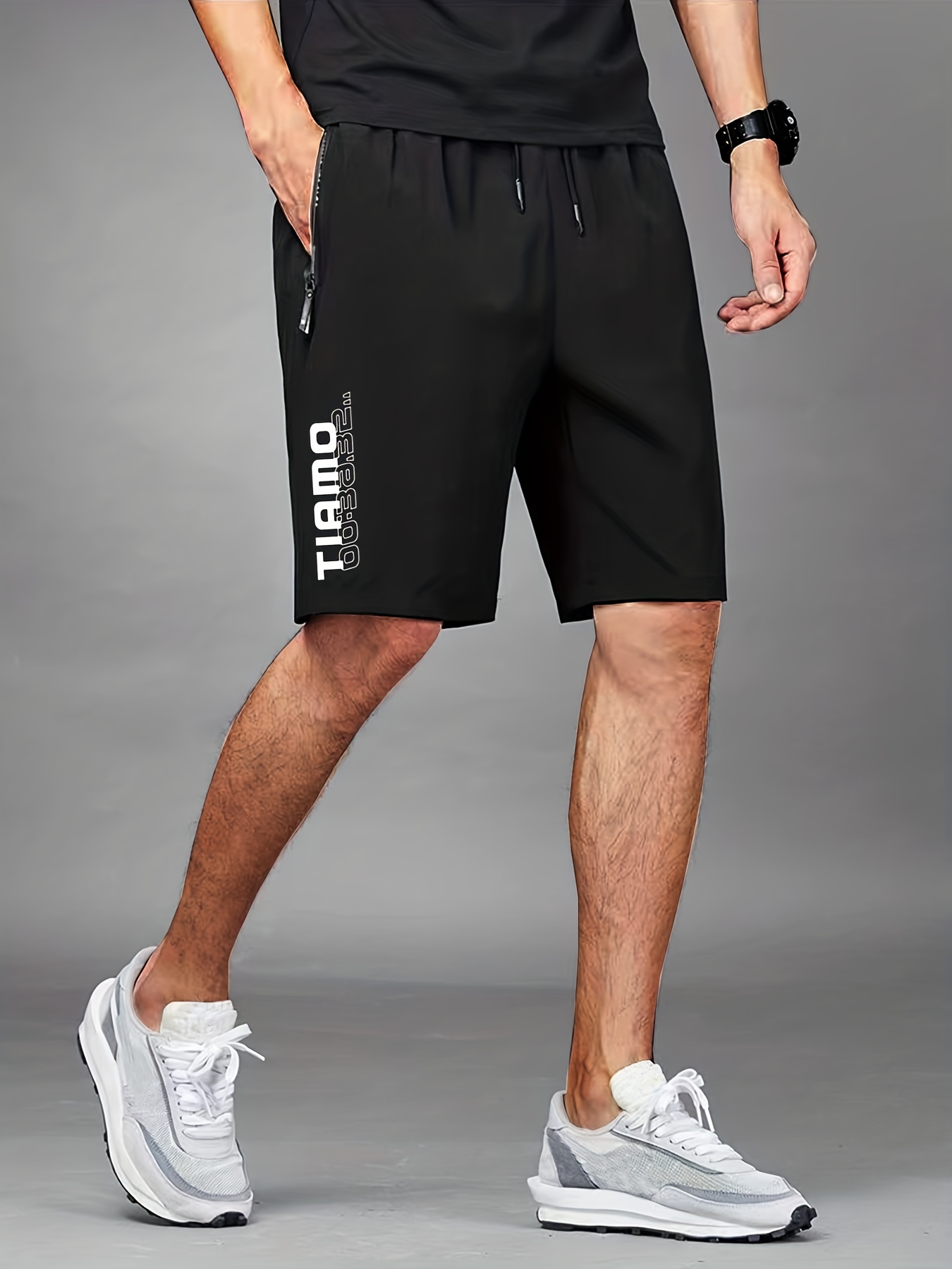 Men's Quick Dry Drawstring Sports Shorts - Perfect for Summer Training,  Fitness & Beach Basketball!