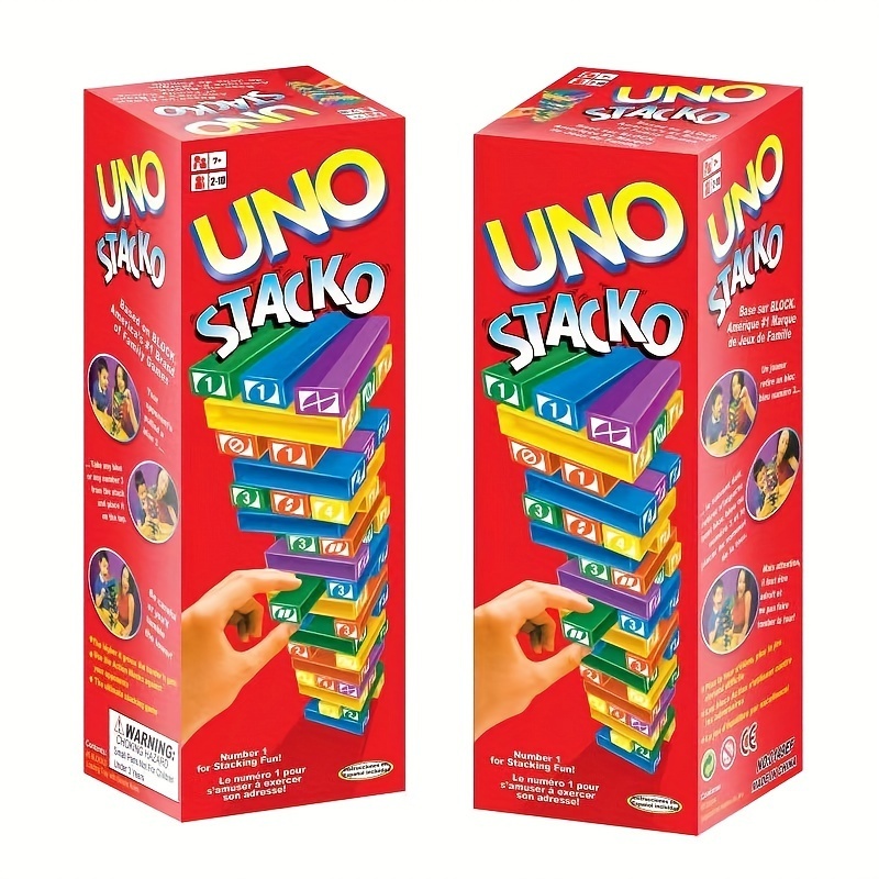 UNO STACKO O Jogo De Empilhamento De Blocos Mini E Grande