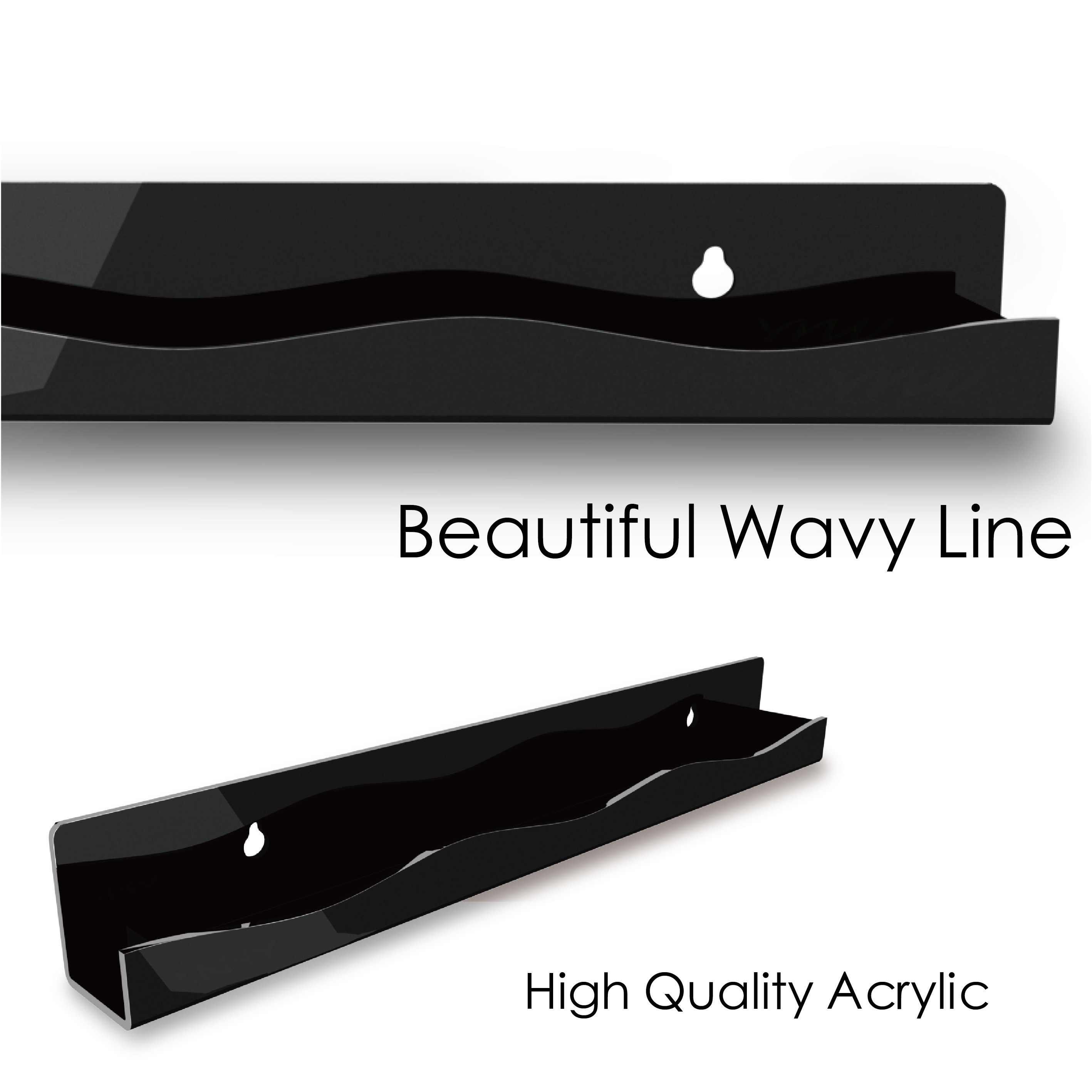 6pcs 38 Nail Polish Rack Wall Mounted Shelf Acrylic Organizer Nail Techs