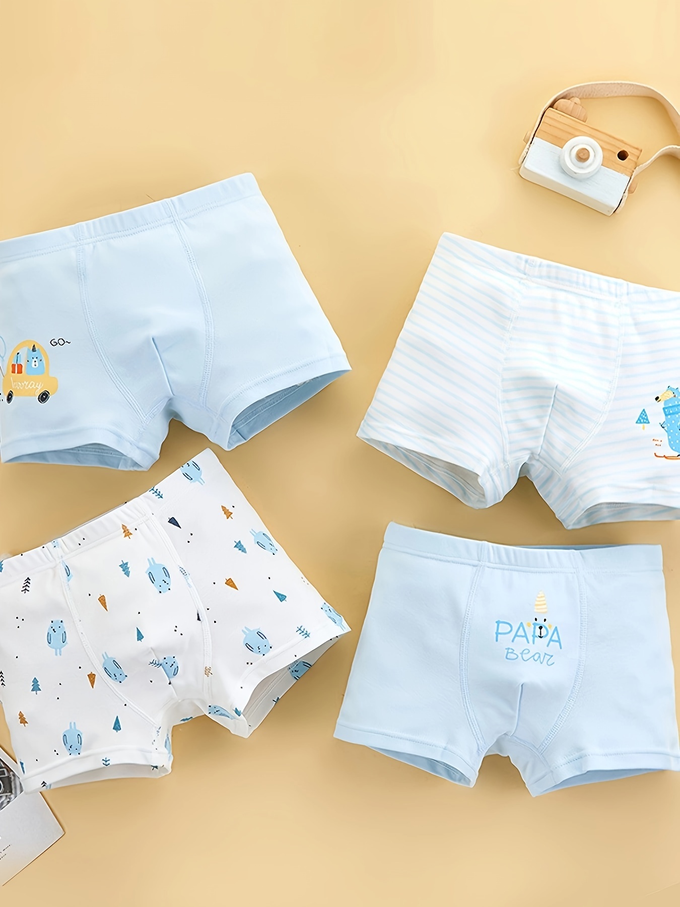 Toddler Boys Underwear 95% Cotton Soft Breathable Cute - Temu