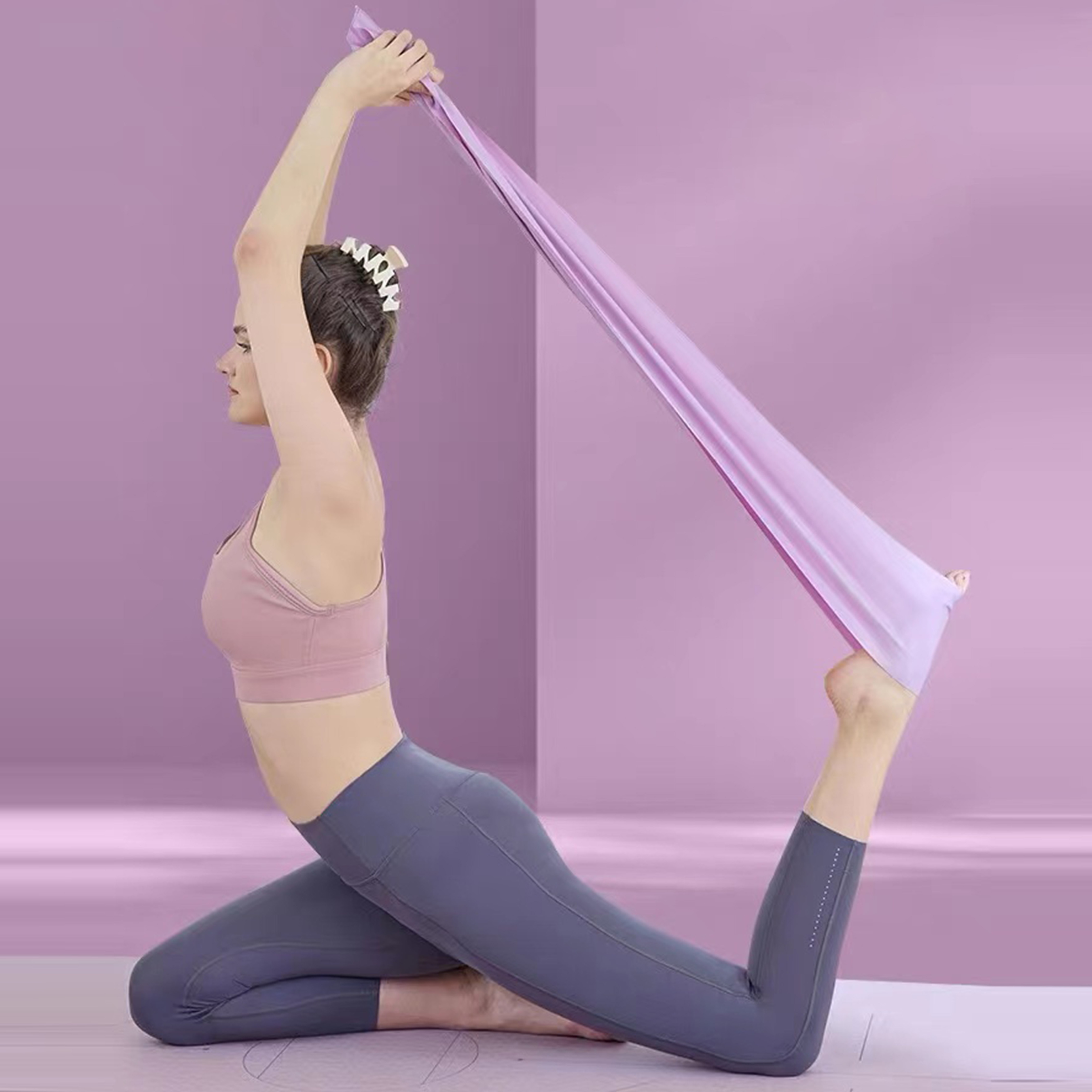 Yoga Silicone Resistance Band: Get Fit With Elastic Tension - Temu