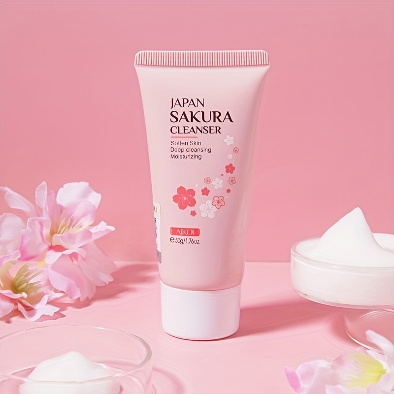 Sakura Facial Cleanser Foam Deep Cleaning Moisturizing Cleanser