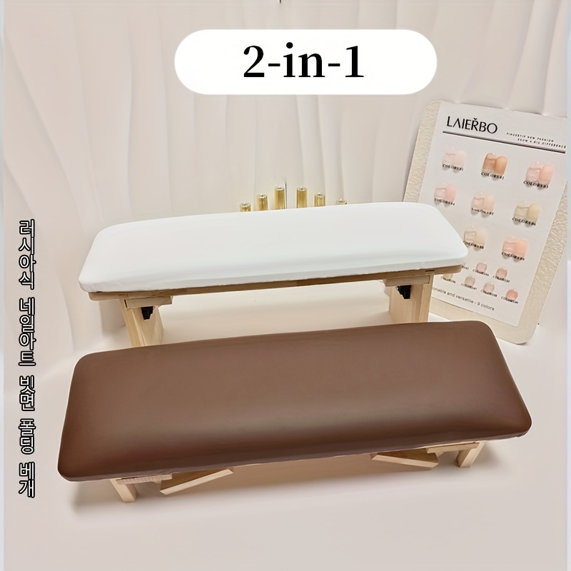 Foldable Nail Arm Rest, Pu Leather Nail Hand Rest For Nails Tech With Table  Mat, Soft Hand Rest Stand For Acrylic Nail