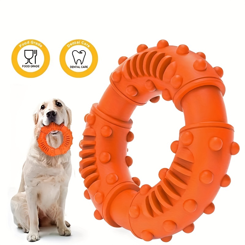 1Pcs Dog Toy Shaped Hard Rubber Chew Toy with Convex Design, Strong,  Interactive, for Large Small Dogs, Cleans Teeth and Massages Gums 