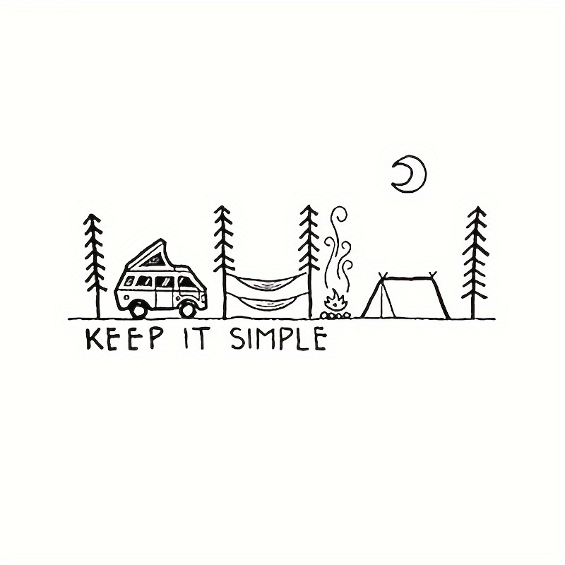 Keep It Simple キャンピングカー ステッカー ビニール デカール