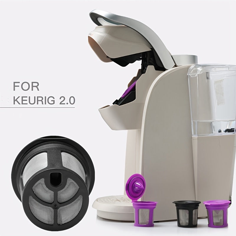 6 tazas K reutilizables con filtro de malla de acero inoxidable