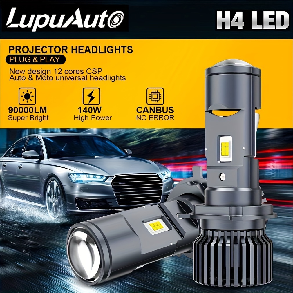 Canbus H4 Mini Projector H4 LED Headlight 20000LM Turbo Led