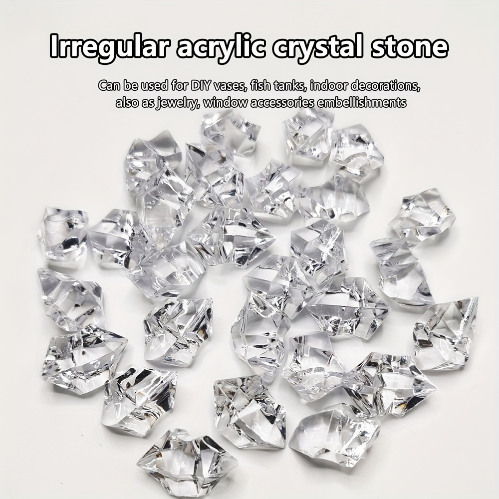 200*Acrylic Stones Plastic Gems Ice Grains Colorful Small Stones