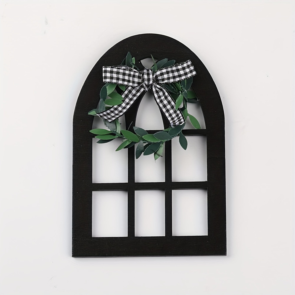 Black/white Window/ladder Ornaments, For Holiday Farmhouse Layered