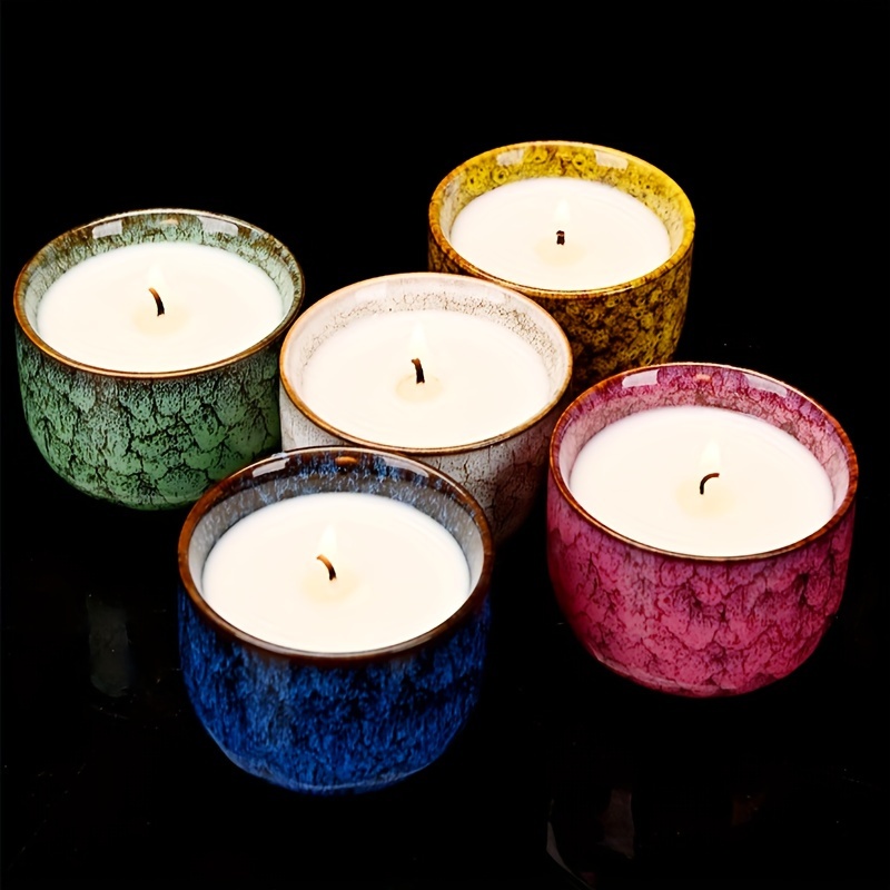 1 Pz/3 88 Oz Barattoli Candele In Ceramica Barattoli Candele - Temu Italy