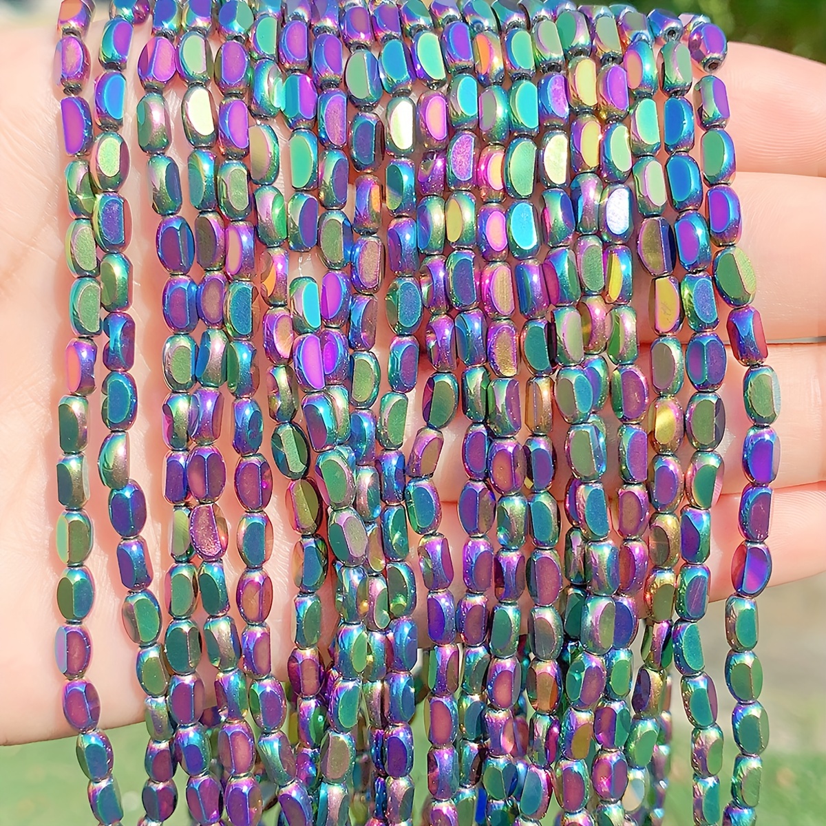 Ab Color Natural Beads Faceted Cube Loose Spacer Beads - Temu