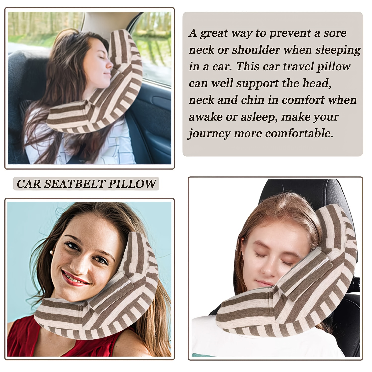 Car Headrest Pillow, Car Travel Neck Pillow Sleeping Seat Rest Pillow, Soft  Car Seat Pillow and Car Neck Pillow Support Neck Head Shoulder Sleep
