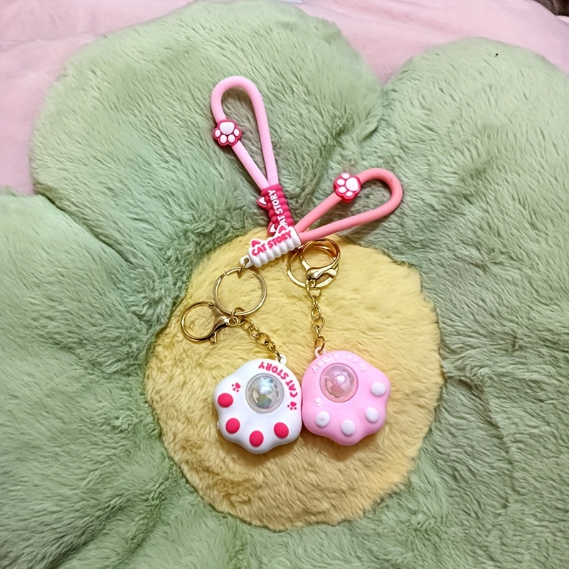 Cat Paw Keychain Pendant with Light for Keys, Backpacks, Wallets