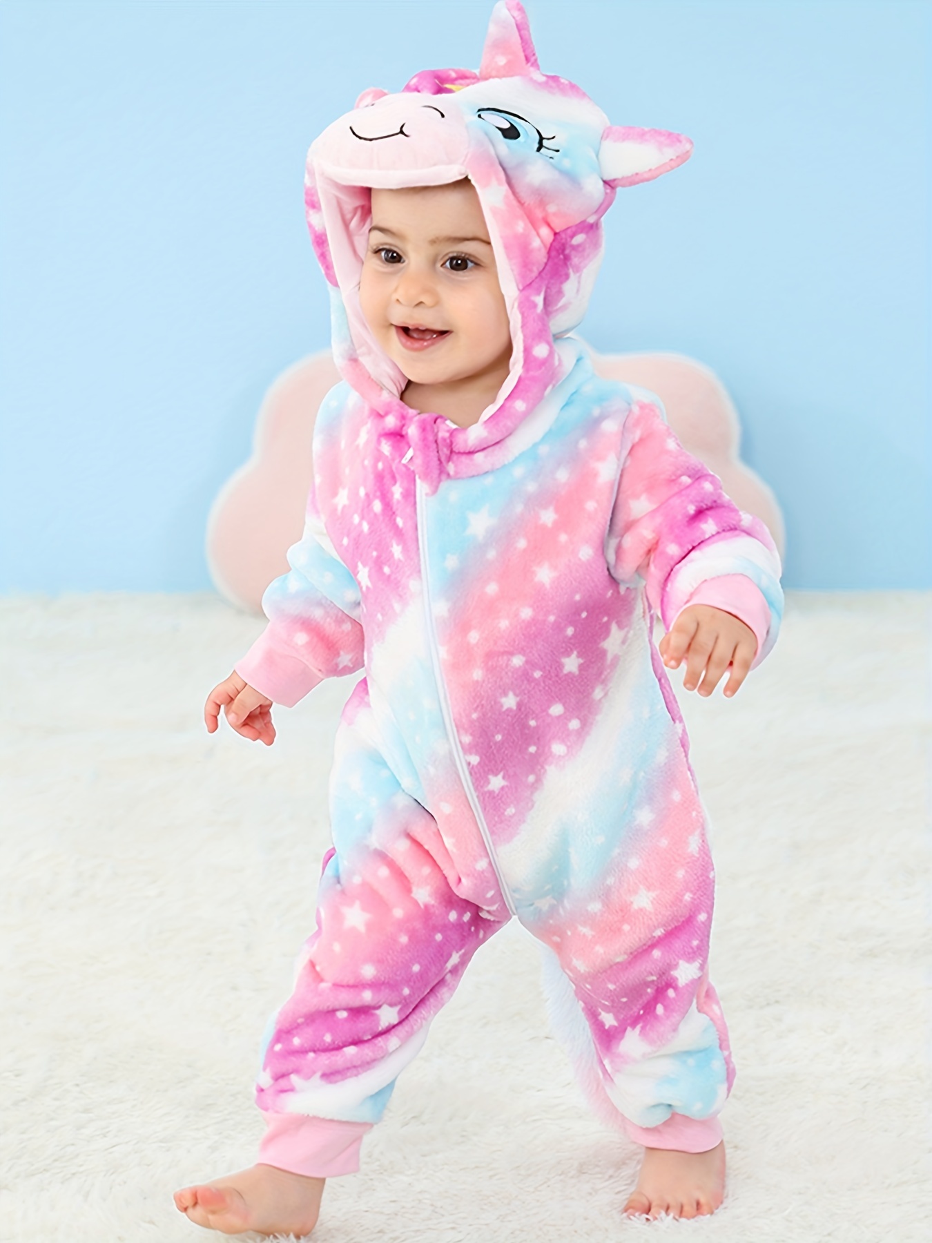 Pijamas de una pieza para niños de 3 a 10 años, trajes de forro polar de  una pieza, suaves y cálidos - AliExpress
