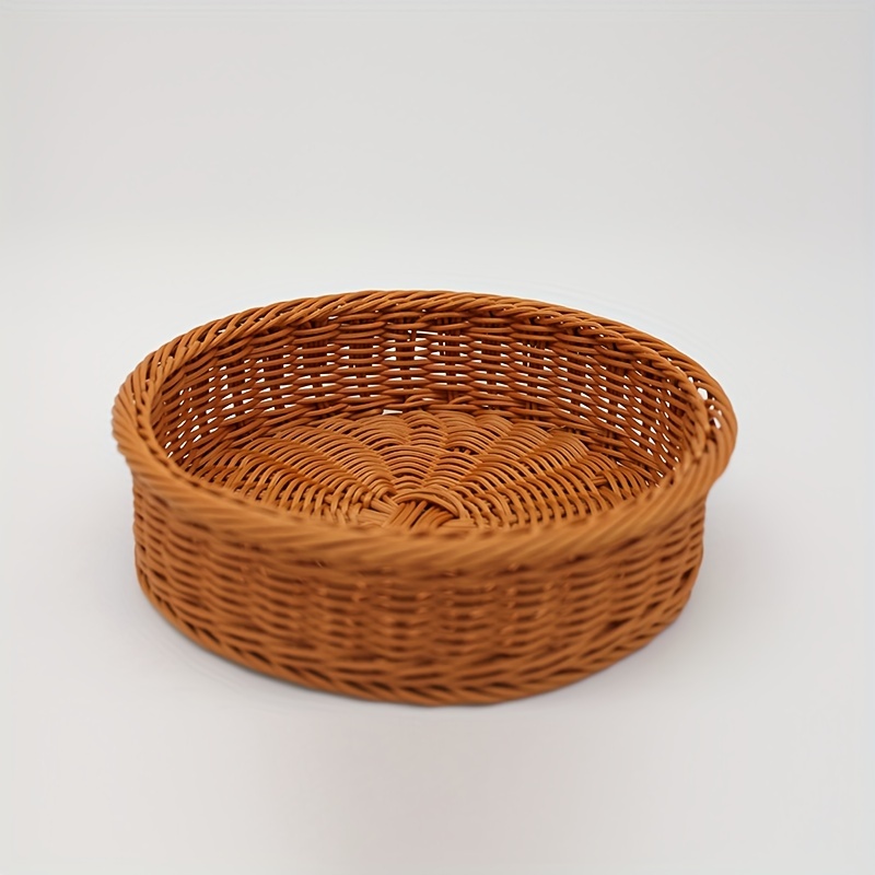 Rustic Woven Storage Basket Handmade Fruits Storage Basket - Temu