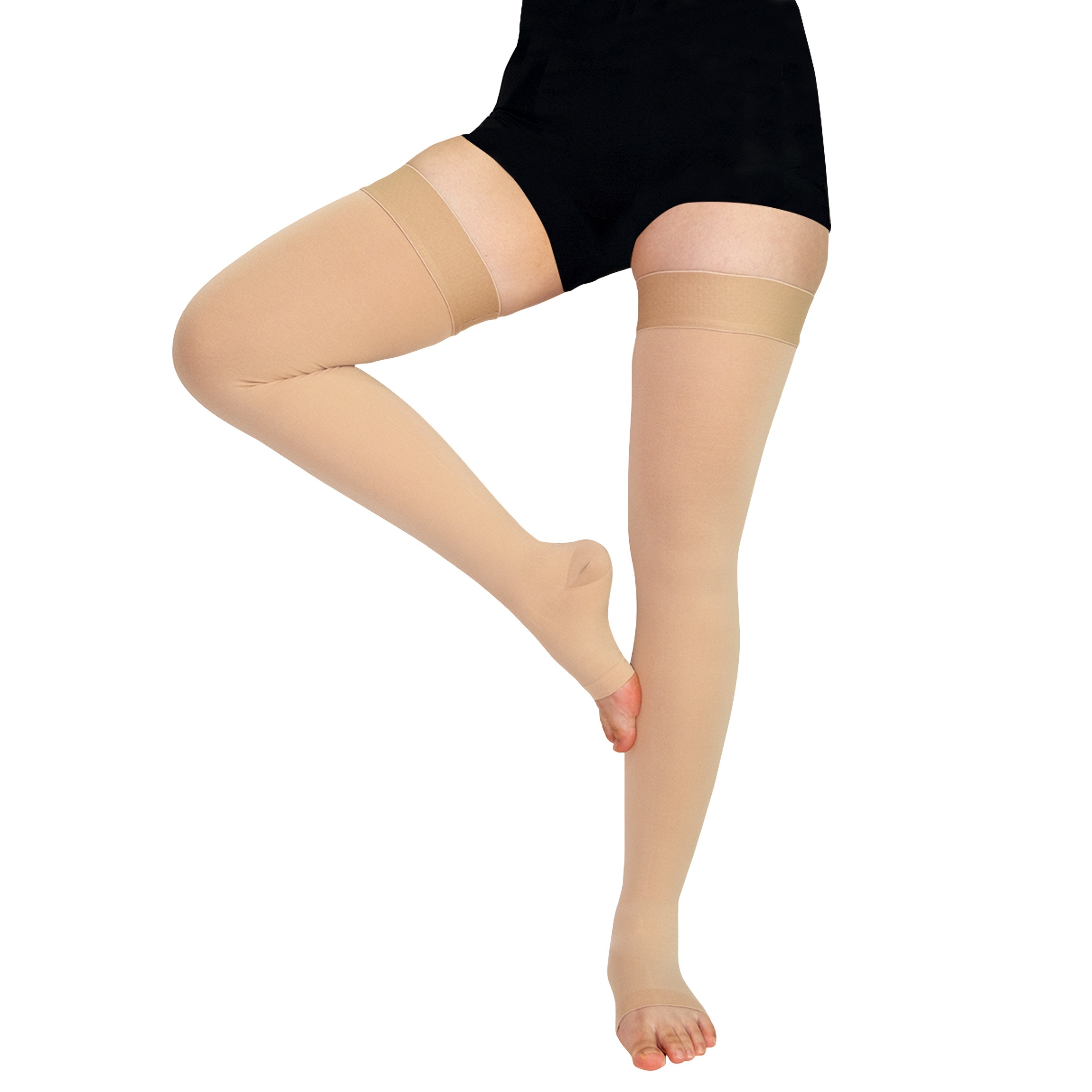 Medical Open toe Thigh High Compression Stockings Silicone - Temu