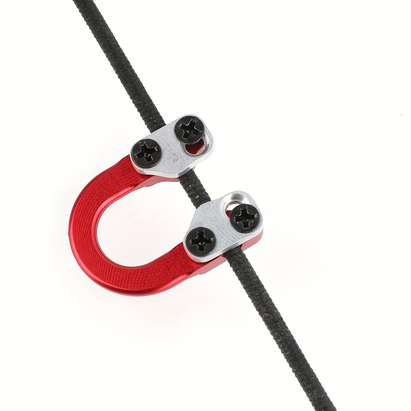 Boucle en D en aluminium pour tir à l'arc, corde en D, accessoires de tir à  l'arc et flèches (rouge)