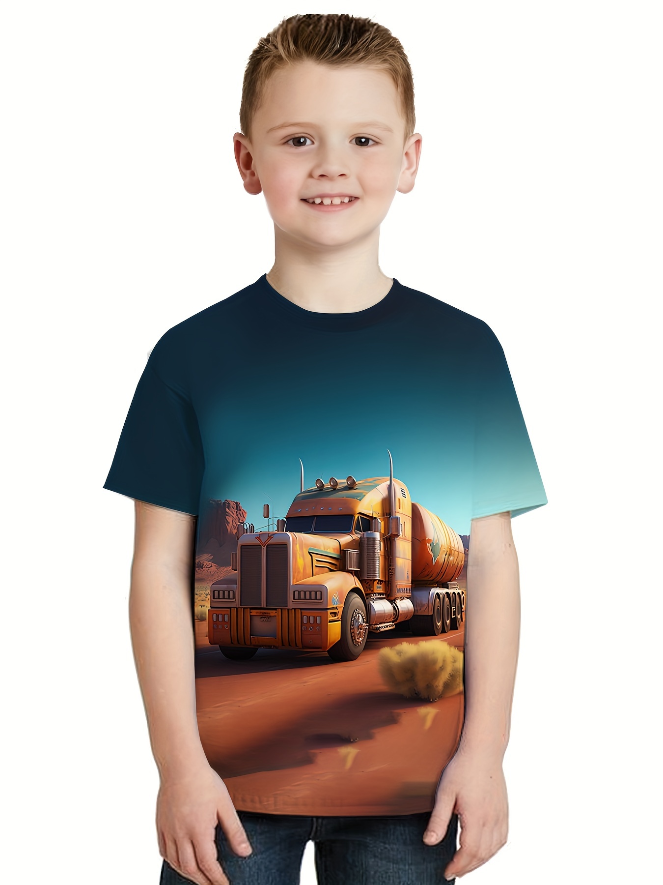 Campana Boys Daniel Full Sleeves T-shirt - Off Roading Print - Black