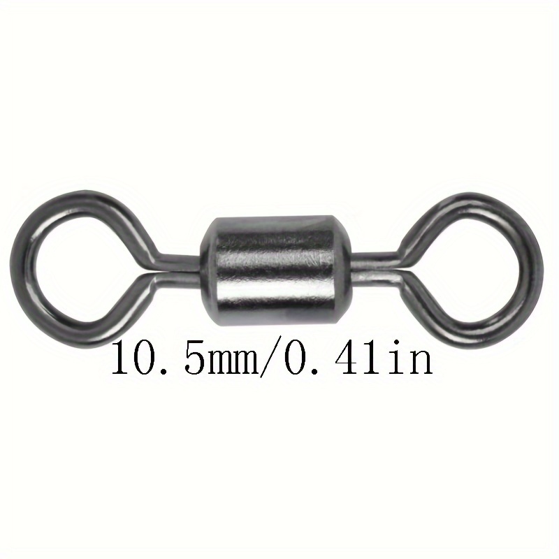 Image of 100pcs American Swivel Fishing Snap Swivel, Stainless Steel Fishing Swivel For Saltwater And Freshwater Fishing